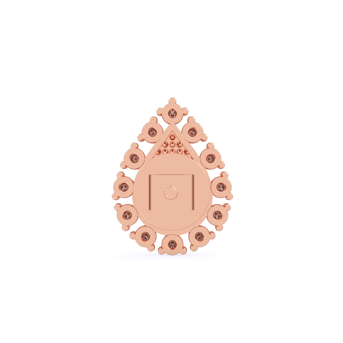 Delicate Pear Cluster Diamond Halo Stud Earrings